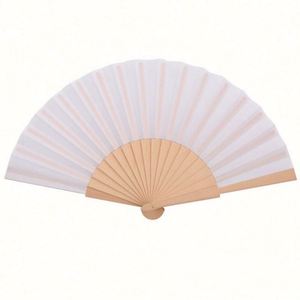 Factory Direct 23cm Portable Foldable Wooden Fabric Handheld Fans Carved Animal Design Custom Logo Advertising Promotion <b>Gift</b> - Product Image 2