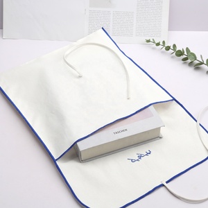 <span class=keywords><strong>Pochette</strong></span> enveloppe en sergé de coton blanc écologique, sac à main, sac de rangement anti-poussière, <span class=keywords><strong>pochette</strong></span> de luxe en coton à rabat - Product Image 6