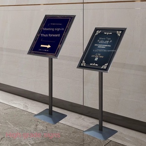 Thân thiện với môi yixun A069 sơn tĩnh điện dọc a3a2 Kim Loại hiển thị đứng cho khách sạn trung tâm mua sắm sàn Áp phích biển quảng cáo - Product Image 3