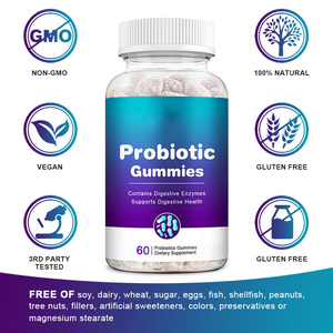 Complément alimentaire probiotique en forme de bonbons gélifiés pour la santé digestive des adultes, marque privée OEM, 60 pièces - Product Image 2