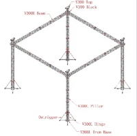 Système complet de treillis de scène en aluminium, treillis de toit en aluminium, treillis pour mariages, treillis d'éclairage en aluminium