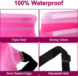 Custom Hot Selling 0.3mm PVC Waterproof Lightweight Folding Storage Outdoor Anti-Splashing Hard Handle <strong>Mobile</strong> Phone <strong>Bag</strong> Pouch - Product Image 3