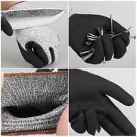 Gants de travail anti-coupure HPPE avec revêtement en nitrile, antidérapants, niveau 5, pour la sécurité au travail