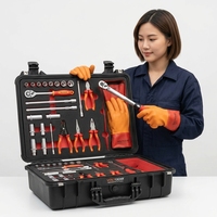 Kit d'outils de réparation pour véhicules électriques isolés VDE 1000V, ensemble d'outils d'entretien hybride pour électriciens dans un étui blister