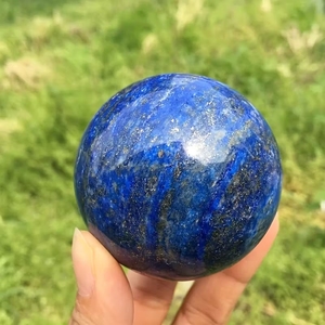 Vente en gros de boules de lapis-lazuli CrystalHola de haute qualité, cristaux polis bleu vif, 5-8 cm, sphère Feng Shui pour la décoration de la maison - Product Image 4