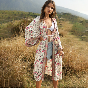 شاطئ مثير كيمونو الأزهار النساء - Product Image 3
