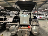 Prêt à être expédié, bateau de pêche en aluminium de 25 pieds avec moteur, style sportif pour une utilisation en plein air, capacité de 10 à 15 personnes
