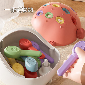 Pufferfish Plug-in <b>Toy</b> 13x12.5x13cm Early <b>Education</b> Hand-eye Coordination For Children Aged 1-3 - Product Image 1