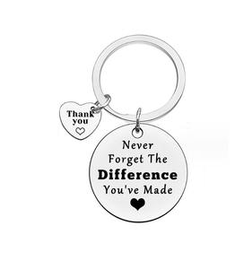 <span class=keywords><strong>Nunca</strong></span> olvides la diferencia Gracias Regalo Llavero Agradecimiento Llavero Inspirador Compañero DE TRABAJO Dejando regalo - Product Image 1