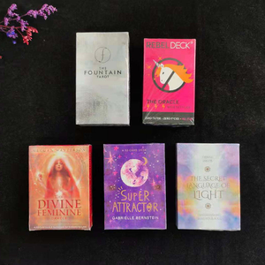 Cartas de Tarot Más Vendidas, Cartas de Bruja Ángel Doradas y Negras con Bordes Dorados, Mazo de Cartas de Oráculo con Bolsas de Terciopelo y Caja Magnética - Product Image 3