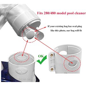 Sac de filtration en maille de nylon blanc avec fermeture éclair pour filtres Polaris 280 480 K13 K16 – Remplacement haute efficacité - Product Image 4