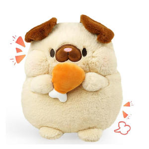 J878 Adorable peluche morder hueso perro animal OEM ODM servicio caricias almohada compañero caqui felpa <span class=keywords><strong>pollo</strong></span> piernas perro juguete - Product Image 1