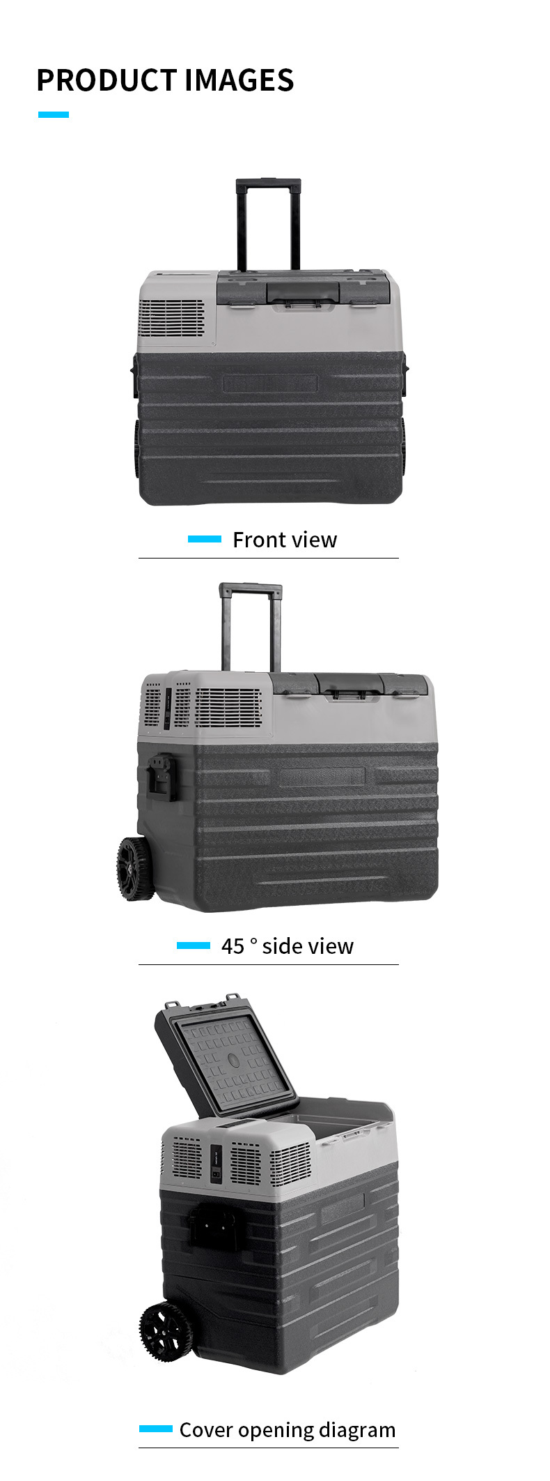 プードル Alpicool NX52 52L Portable 12V Car Mini Fridge with App Control
