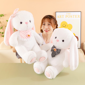 Nuevo Conejito de Peluche con Lazo, Juguete de Peluche Suave y Reconfortante, Conejo de Peluche con Expresiones Faciales Lindas - Product Image 4