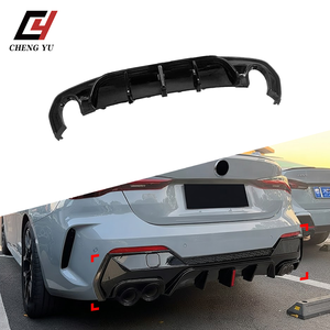 Diffusore Posteriore Stile MP in ABS con Opzione Luce LED in Nero Lucido o Look Carbonio per <span class=keywords><strong>BMW</strong></span> <span class=keywords><strong>Serie</strong></span> <span class=keywords><strong>4</strong></span> <span class=keywords><strong>2020</strong></span>+ G22 G23 Kit Paraurti Sportivo - Product Image 4