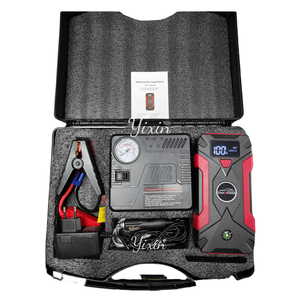 Arrancador <span class=keywords><strong>de</strong></span> Batería Portátil 3 en 1 <span class=keywords><strong>de</strong></span> 99800 mAh <span class=keywords><strong>con</strong></span> <span class=keywords><strong>Compresor</strong></span> <span class=keywords><strong>de</strong></span> <span class=keywords><strong>Aire</strong></span> y Bomba para Inflar Llantas - Product Image 1