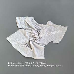 Trapos de Algodón Ecológicos Blancos Impresos para Limpieza General, Suaves y Reutilizables - Product Image 3