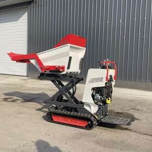 Новый тип мини-гидравлического самосвала с подъемными гусеницами для транспортировки и подъемным вилочным погрузчиком - Product Image 2