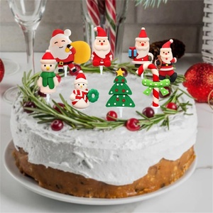 Decorazione per Torta a Forma di Albero di Natale e Babbo Natale per Feste di Compleanno, Natale e Capodanno, Accessori per Decorazione Dolci - Product Image 2
