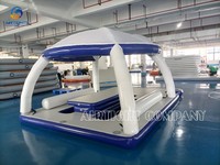 Plateforme de loisirs aquatiques gonflable flottante DFW de bonne qualité, étanche, avec tente