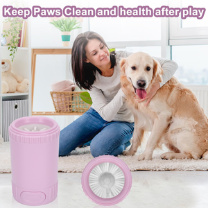Wholesale Customized Soft Silicone Portable Quickly Automatic Dogs Foot Washer Pet Washing <b>Cup</b> Cleaning Tool Dog Paw Cleaner - Product Image 2