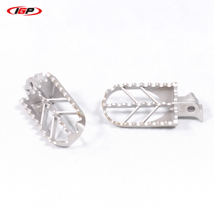 Clavijas de pie de acero inoxidable para motocicleta, dientes afilados, Plata modificada - Product Image 2