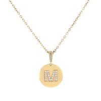 Collier de fiançailles pour femme en acier inoxydable plaqué or, chaîne à maillons vintage avec lettre initiale A-Z et zircon, 18 pouces