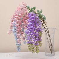 Abelia bunga sutra Wisteria buatan untuk lanskap pemandangan indah seni bunga gantung untuk ruang pernikahan Hotel Thanksgiving lembut