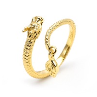 Dragon Tail Turn Gankun Boutique Bague de mode en cuivre doré avec un design de bon augure brillant pour de joyeuses fêtes
