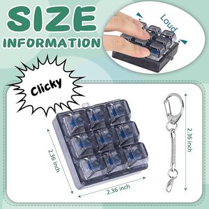 Jouet à bouton pour soulager le stress, jouet anti-stress de bureau pour adultes et enfants, clicker fidget, porte-clés clavier - Product Image 4