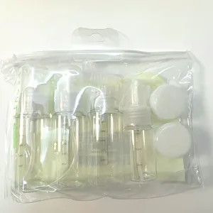 S,BELLE botol parfum kosmetik berpergian 9 buah Set botol kosong plastik