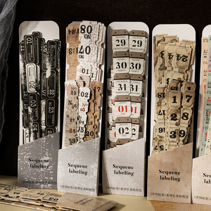 Sequence Label Series Daily Number Sticker Pack <b>Paper</b> Decorative Stickers Home Decoration 6 Designs - Product Image 1