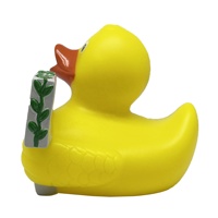 Canard de course flottant lesté personnalisé promotionnel, canard en caoutchouc imprimé, canard en caoutchouc en vrac pour la baignoire, canard en caoutchouc qui couine
