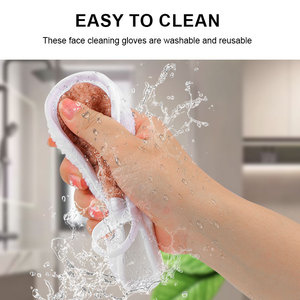 <span class=keywords><strong>Gant</strong></span> de nettoyage facial en microfibre douce personnalisable avec logo, réutilisable, pour démaquillage, exfoliation et nettoyage du visage, idéal pour le spa - Product Image 6