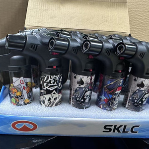 Briquet à gaz jet en plastique fantaisie avec logo personnalisé en gros pour cadeaux, coupe-vent et portable - Product Image 6