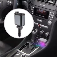 Chargeur de voiture rétractable 4 en 1 à charge ultra-rapide 120W avec lumière ciel étoilé, port Type C pour iPhone, protection OTP