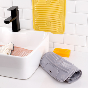 Tabla de lavar de silicona, mini tabla de lavar plegable para uso en el fregadero, almohadilla de fregado de goma suave - Product Image 3