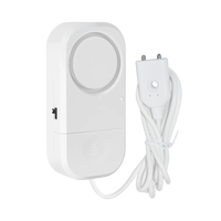 Wofea WT008 Alarme de fuite d'eau, détecteur d'eau, volume réglable sur 3 niveaux, max 120 dB avec câble de détection de 1 m, 3 piles LR44