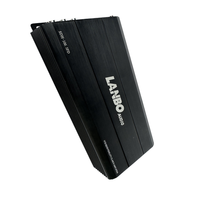 Lanbo 5CH Compact Class D Car Amplifier 100W*4+360W RMS High Input Car Audio Power Amp