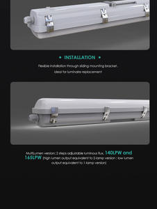 Lumière linéaire Tri-Proof 40W LED-Basse Tension Micro-ondes Activé par Mouvement LED Batten Conception Réutilisable Sans Outil Certifié CE/CB/SAA - Product Image 6