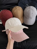 Casquette de baseball souple à pois en forme de cœur pour femme – Protection solaire polyvalente, respirante, style mignon – Vente en gros