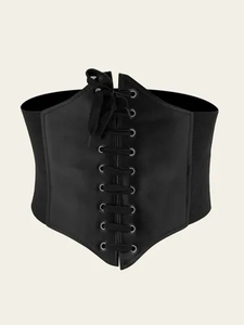 Nuevo corsé, anchos cinturones negros, cinturones de cuerpo adelgazantes Punk de cuero Pu para mujer, ropa gótica, corpiño elástico debajo del busto, faja - Product Image 2