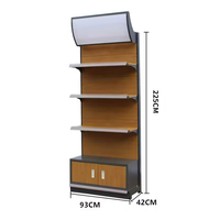 Espositori per Supermercati all'Ingrosso dalla Fabbrica Sanyang, Scaffalature a Parete Effetto Legno con Lightbox