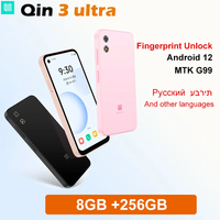 Duoqin Qin 3 ultra, Teléfono Android con Pantalla Táctil de 5.02 Pulgadas, 6GB+128GB, Wifi, Bluetooth 5.2, Desbloqueo por Huella Dactilar, Resolución 720*1520, Versión Global