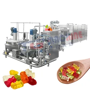 PLC máy tính quá trình điều khiển sản lượng cao pectin gelatin Gummy bánh kẹo dây chuyền sản xuất với động cơ servo