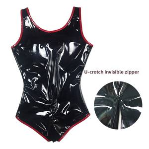 Costume da Bagno Intero Sexy in Latex Sottile, Bikini con Petto Scoperto, Lingerie Aderente a Specchio, Intimo Sexy da Donna - Product Image 2