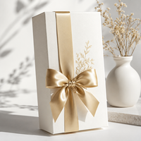 Boîte de présentation magnétique pliable de luxe personnalisée, grande taille, noir classique, papier rigide épais de 2 mm pour offrir en cadeau