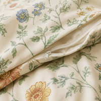 Parure de lit imprimée marguerites de jardin OEM ODM personnalisée avec housse de couette à fermeture éclair et taies d'oreiller pour la vente en gros et l'approvisionnement domestique