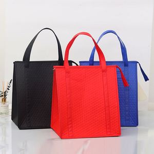 Non Woven <b>Insulated</b> Bag with Zipper Closure and Handle for Food Storage - Product Image 4