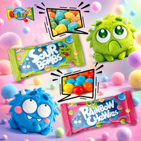 Bonbons acidulés et moelleux de type Skittle-s, saveurs de fruits personnalisées, certifiés BRC HALAL, véganes, marque privée, fabrication directe en usine, pour les propriétaires de marques